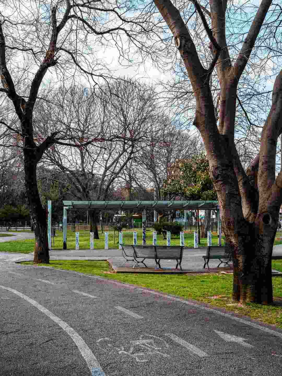 Pista ciclabile nei Giardini Pubblici a Sassari