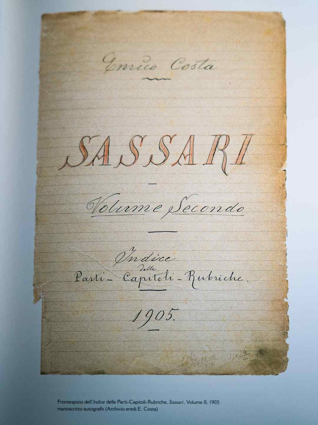 Volume storico su Sassari presso l'Archivio Storico Comunale nel Palazzo dell'Insinuazione a Sassari